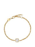 Daisy London Moonstone birthstone bracelet, gold plated (British brand)