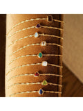 Daisy London Moonstone birthstone bracelet, gold plated (British brand)