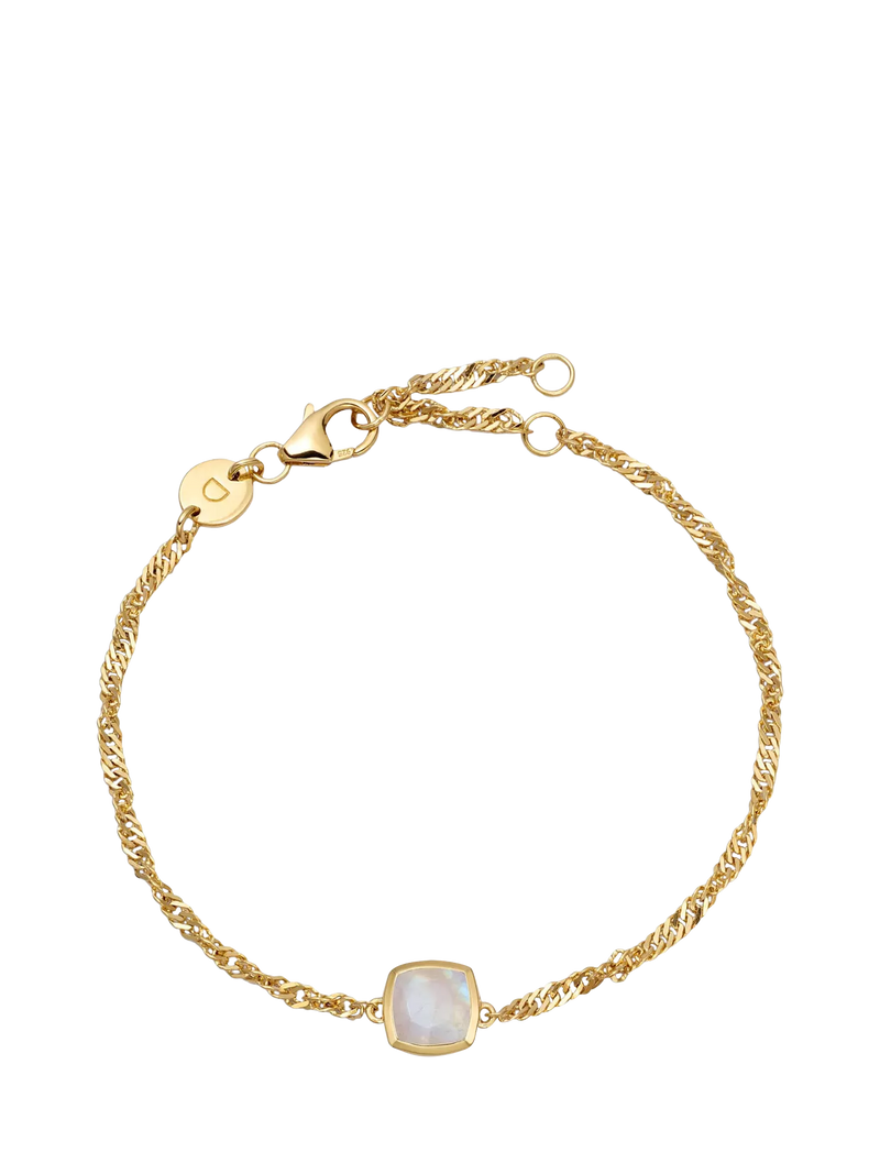 Daisy London White Topaz birthstone bracelet, imported from the UK