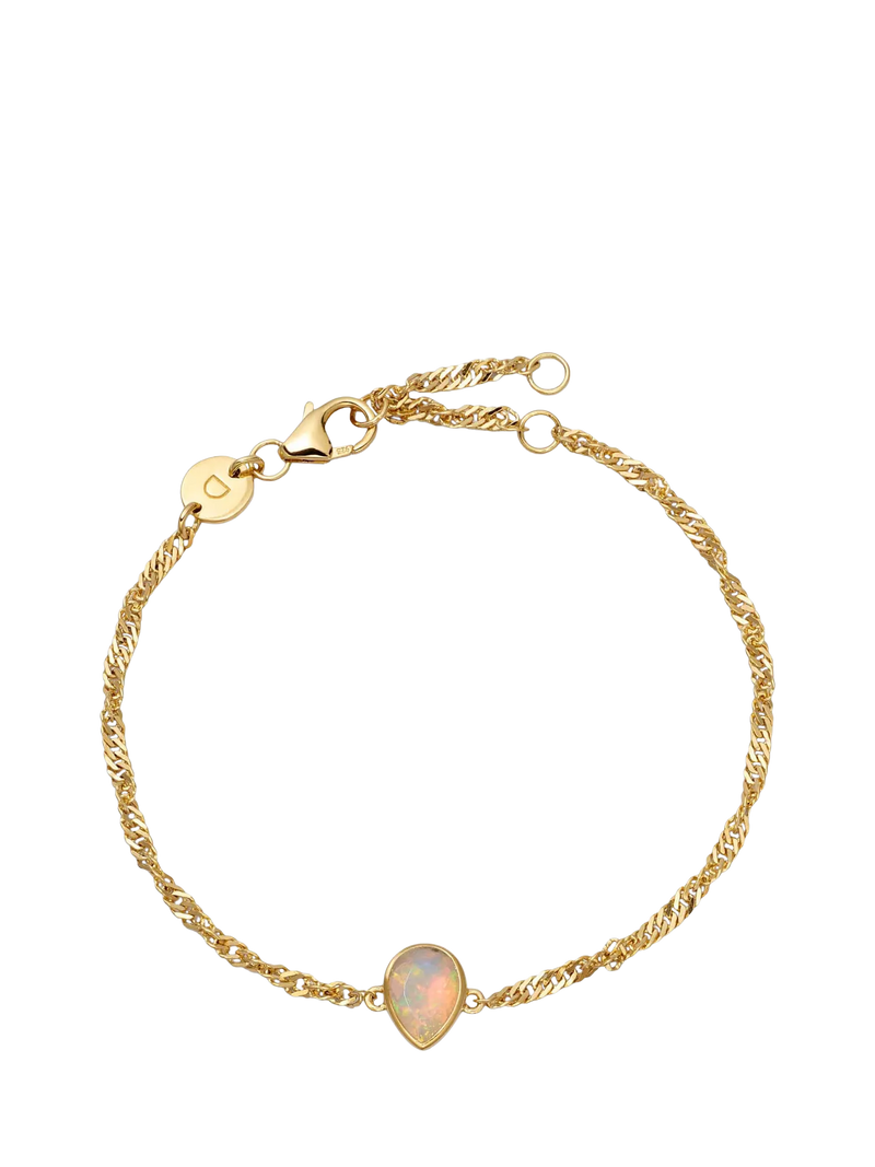 Daisy London birthstone bracelet October opal, imported from the UK