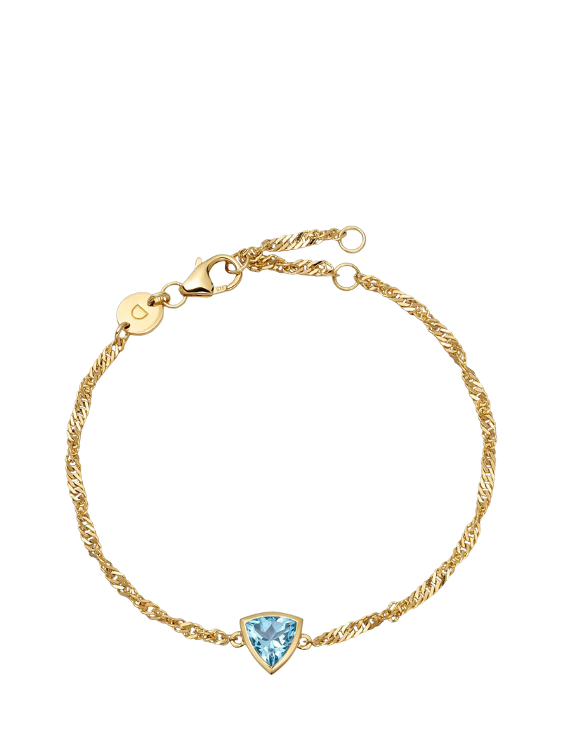 Daisy London birthstone bracelet Blue Topaz (British brand)