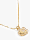 Coach gold pendant necklace with lucite and cubic zirconia, imported from the UK