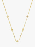 Coach curb chain necklace, gold-toned with crystal stones, imported from the UK