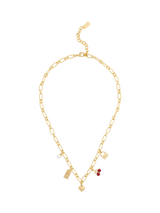 John Lewis Coach Open Link Charm Necklace, Red- Buy online at McGrocer