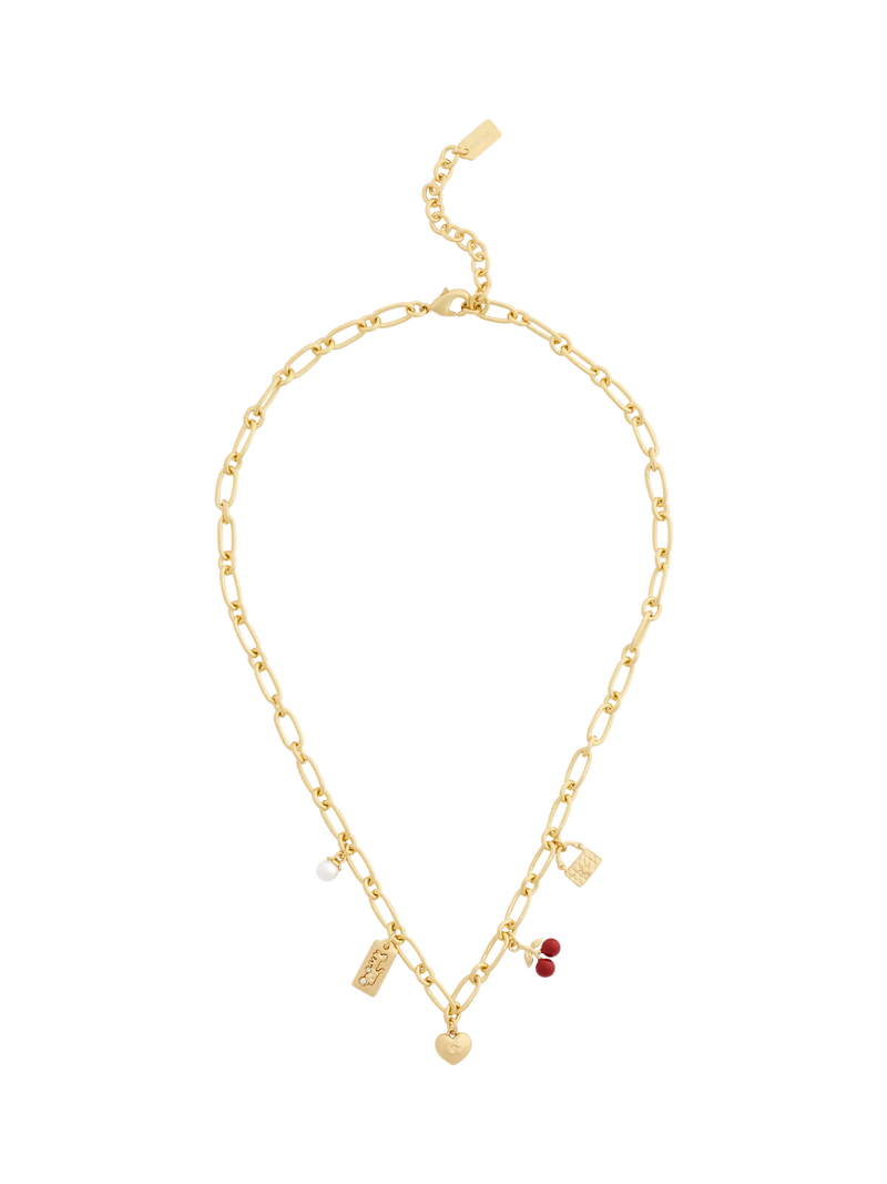 Coach red charm necklace (British brand)
