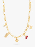 Coach red charm necklace (British brand)
