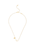 Coach sculpted C chain necklace in chalk and gold tone (British brand)