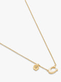 Coach sculpted C chain necklace in chalk and gold tone (British brand)