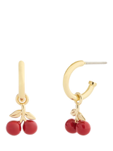 John Lewis Coach Cherry Huggie Earrings Red 20mm- Buy online at McGrocer