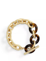 John Lewis Lauren Ralph Lauren Gold/Tortoise Toggle Bracelet- Buy online at McGrocer