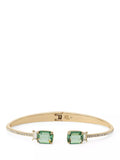 Ralph Lauren erinite stone cuff bracelet gold green, UK version