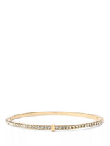 John Lewis Lauren Ralph Lauren Pavé Crystal Bangle, Gold/Clear- Buy online at McGrocer