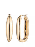 Lauren Ralph Lauren gold puffy link hoop earrings, UK version