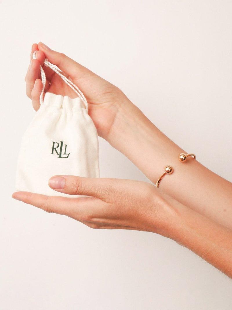Lauren Ralph Lauren gold puffy link hoop earrings, UK version