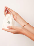 Lauren Ralph Lauren gold puffy link hoop earrings, UK version