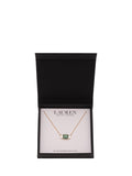 Lauren Ralph Lauren green glass pendant necklace with gold tone (British brand)