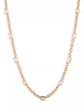 Lauren Ralph Lauren crystal chain necklace gold clear 40.64cm (British brand)