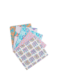 Liberty Fabrics cotton fat quarter quilting fabric Lilac pack of 5 (British brand)