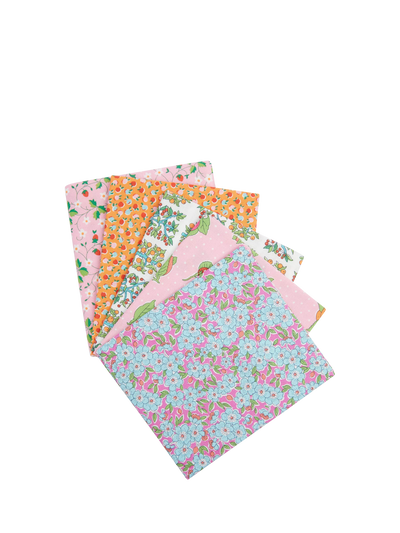 John Lewis Liberty Fabrics Gifts From the Garden Lasenby Cotton Fat Quarter Quilting Fabric Peach Pack of 5- Buy online at McGrocer