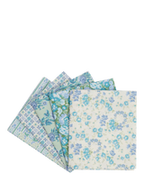 John Lewis Liberty Fabrics Palace Gardens Lasenby Cotton Fat Quarter Quilting Fabric Pack of 5 Blue/Green- Buy online at McGrocer