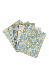 John Lewis Liberty Fabrics Palace Gardens Lasenby Cotton Fat Quarter Quilting Fabric Pack of 5 Blue/Yellow- Buy online at McGrocer
