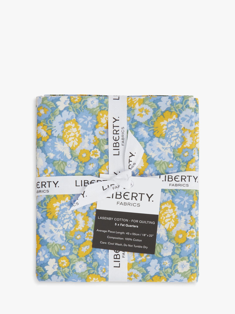 Liberty Palace Gardens fat quarter pack blue yellow, imported from UK