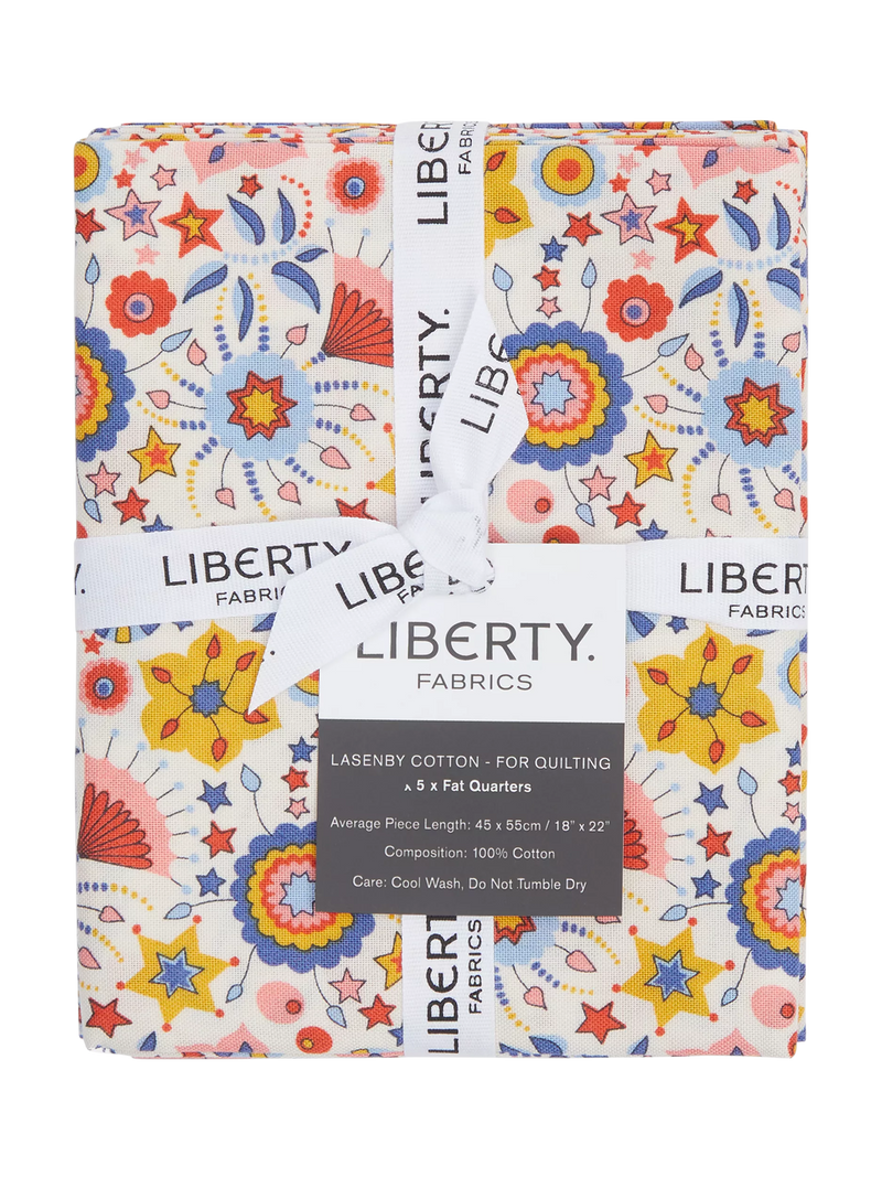 Liberty Fabrics fat quarter pack 5 blue red - British product