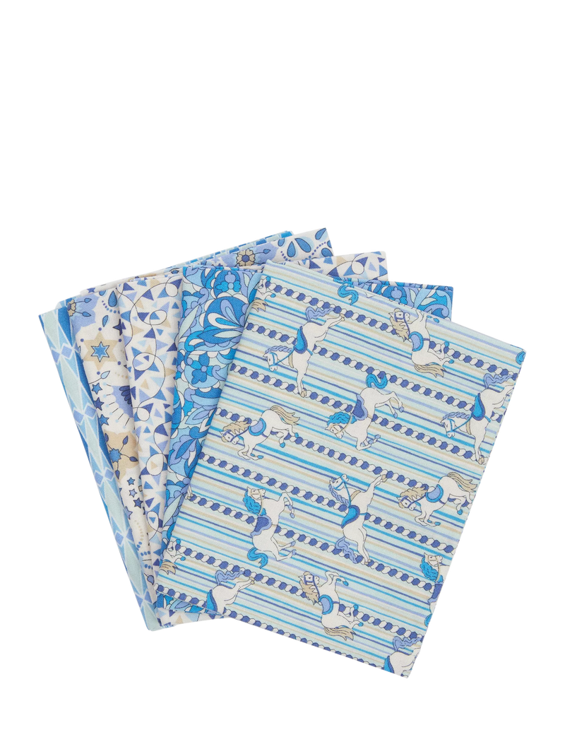 Liberty Fabrics Summer Fair fat quarter quilting fabric pack blue - British product
