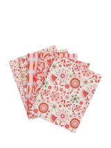 John Lewis Liberty Fabrics Summer Fair Collection Fat Quarter Quilting Fabric Pack of 5 Red/Green- Buy online at McGrocer