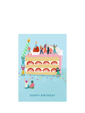 The London Studio strawberry birthday cake card, imported from the UK