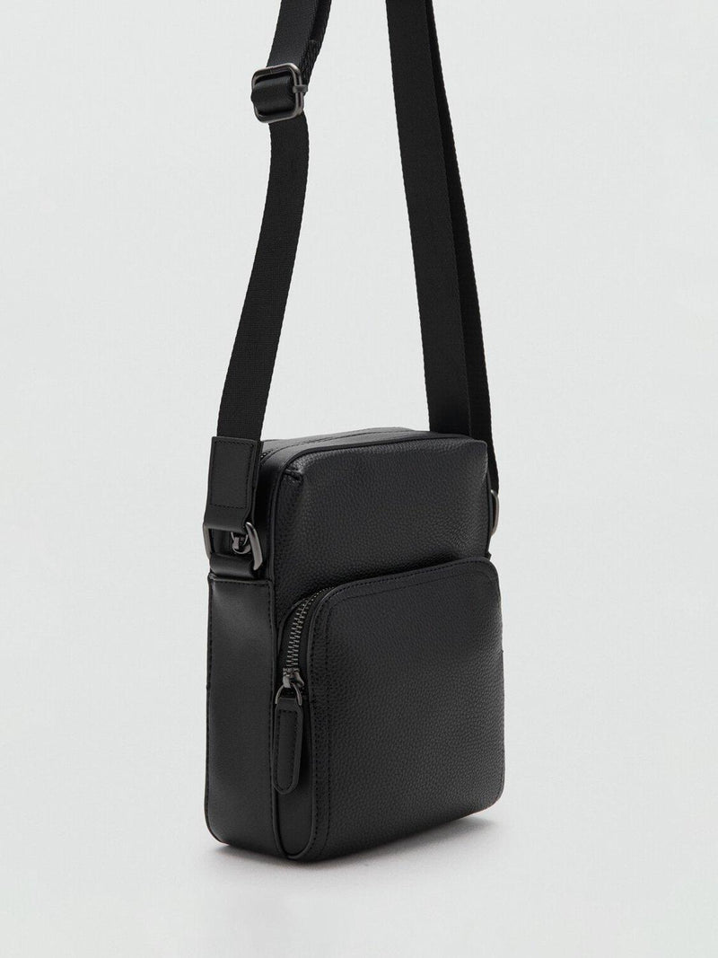 Mango Park Messenger Bag in black, imported from the UK