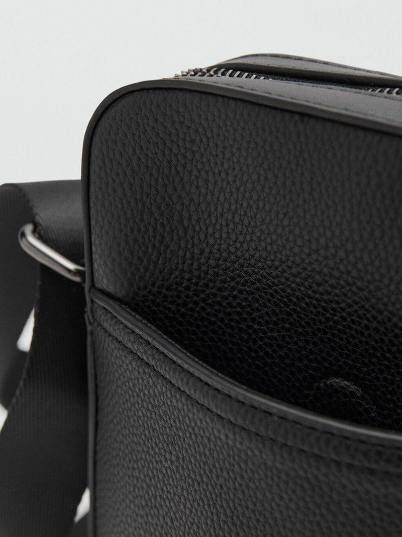 Mango Park Messenger Bag in black, imported from the UK