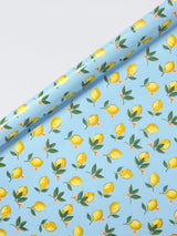 John Lewis Elizabeth Scarlett Blue Lemons Wrapping Paper 3m Multi- Buy online at McGrocer