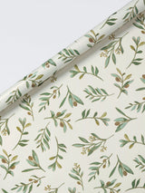 John Lewis Elizabeth Scarlett Olive Leaves Wrapping Paper 3m- Buy online at McGrocer