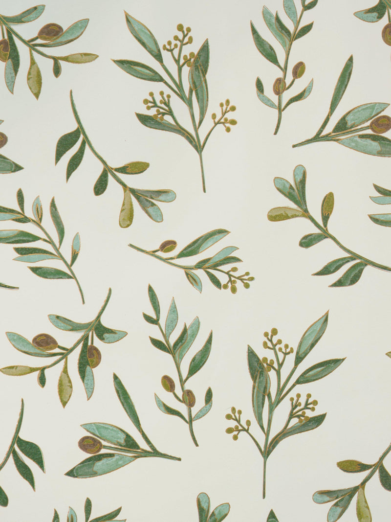 Elizabeth Scarlett olive leaves wrapping paper 3m, UK version