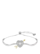 John Lewis Swarovski Idyllia Crystal Heart with Arrow Bracelet, White- Buy online at McGrocer