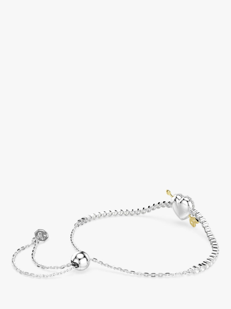 Swarovski white crystal heart and arrow bracelet - British product
