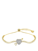 John Lewis Swarovski Idyllia Crystal Heart with Arrow Bracelet Gold- Buy online at McGrocer