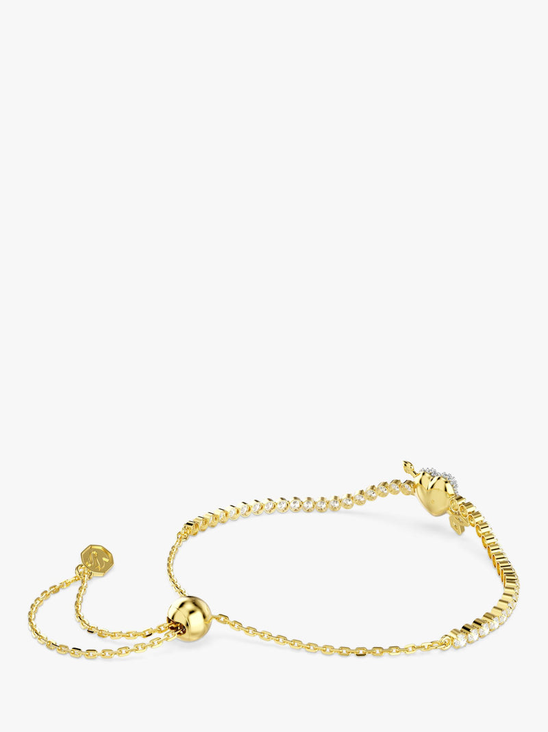 Swarovski gold crystal heart arrow bracelet 24cm, imported from the UK