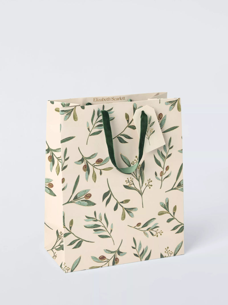 Elizabeth Scarlett olive leaves medium gift bag UK version