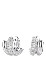 John Lewis Swarovski Dextera Crystal Hoop Earrings, White- Buy online at McGrocer