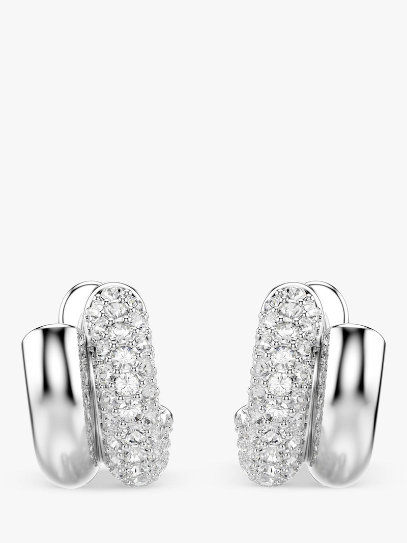 Swarovski crystal hoop earrings white, UK version