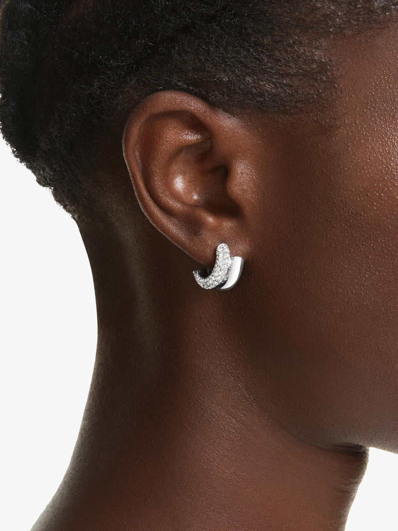Swarovski crystal hoop earrings white, UK version