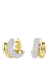 John Lewis Swarovski Dextera Crystal Hoop Earrings Gold- Buy online at McGrocer