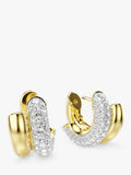 Swarovski gold crystal hoop earrings (British brand)
