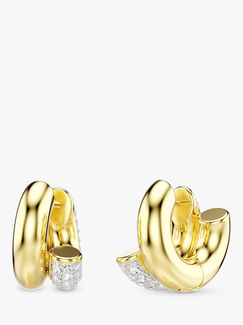 Swarovski gold crystal hoop earrings (British brand)
