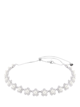 John Lewis Ariana Grande x Swarovski Crystal Pearl Flower Choker Necklace, White- Buy online at McGrocer