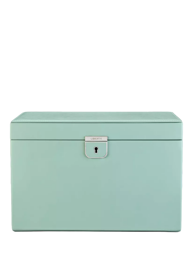 WOLF large jewellery box in sage with Liberty Julia print - British product
