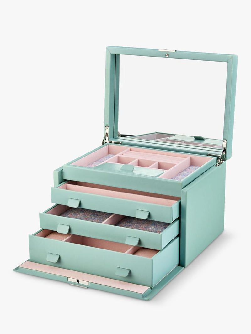 WOLF large jewellery box in sage with Liberty Julia print - British product