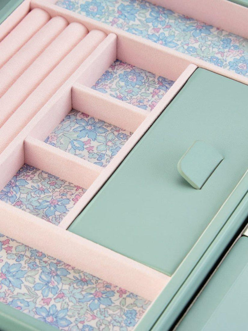 WOLF large jewellery box in sage with Liberty Julia print - British product